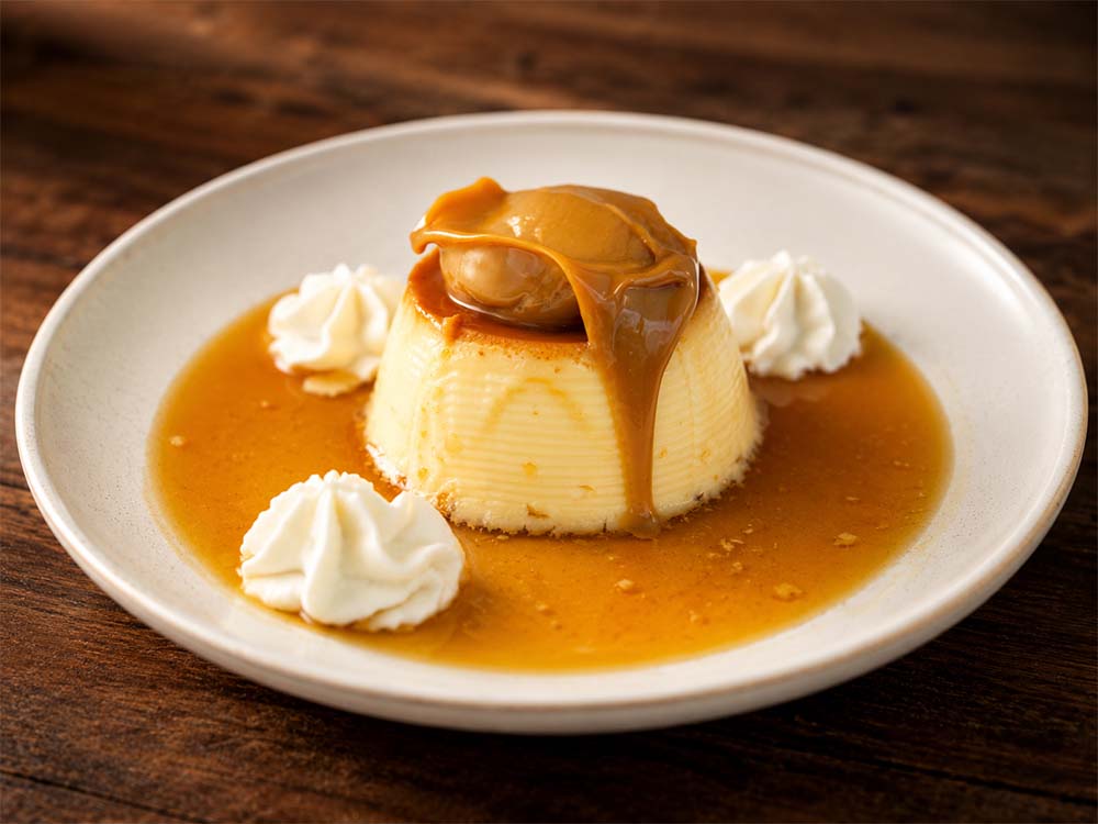 Flan con Dulce de Leche